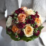 detail of bridal bouquet