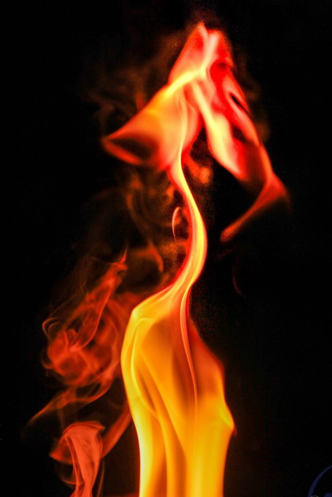Detail of fire flame