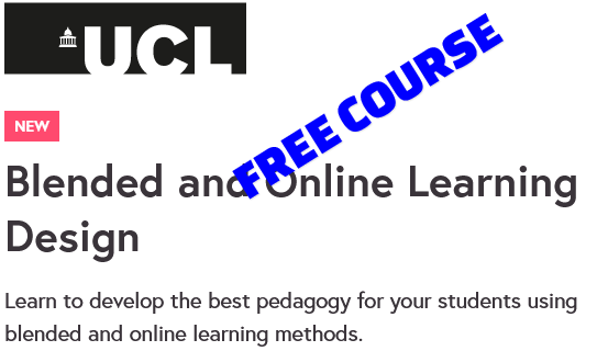 UCL Blended and Online Learning Design course title